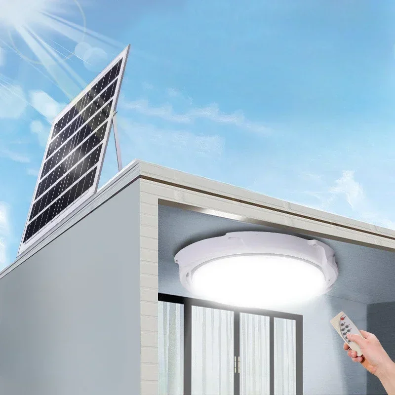 Imagem -02 - Luz de Teto Solar Led com Linha Pendente Exterior Interior Energia Solar Corredor Decoração do Jardim Quente 60 w 500w