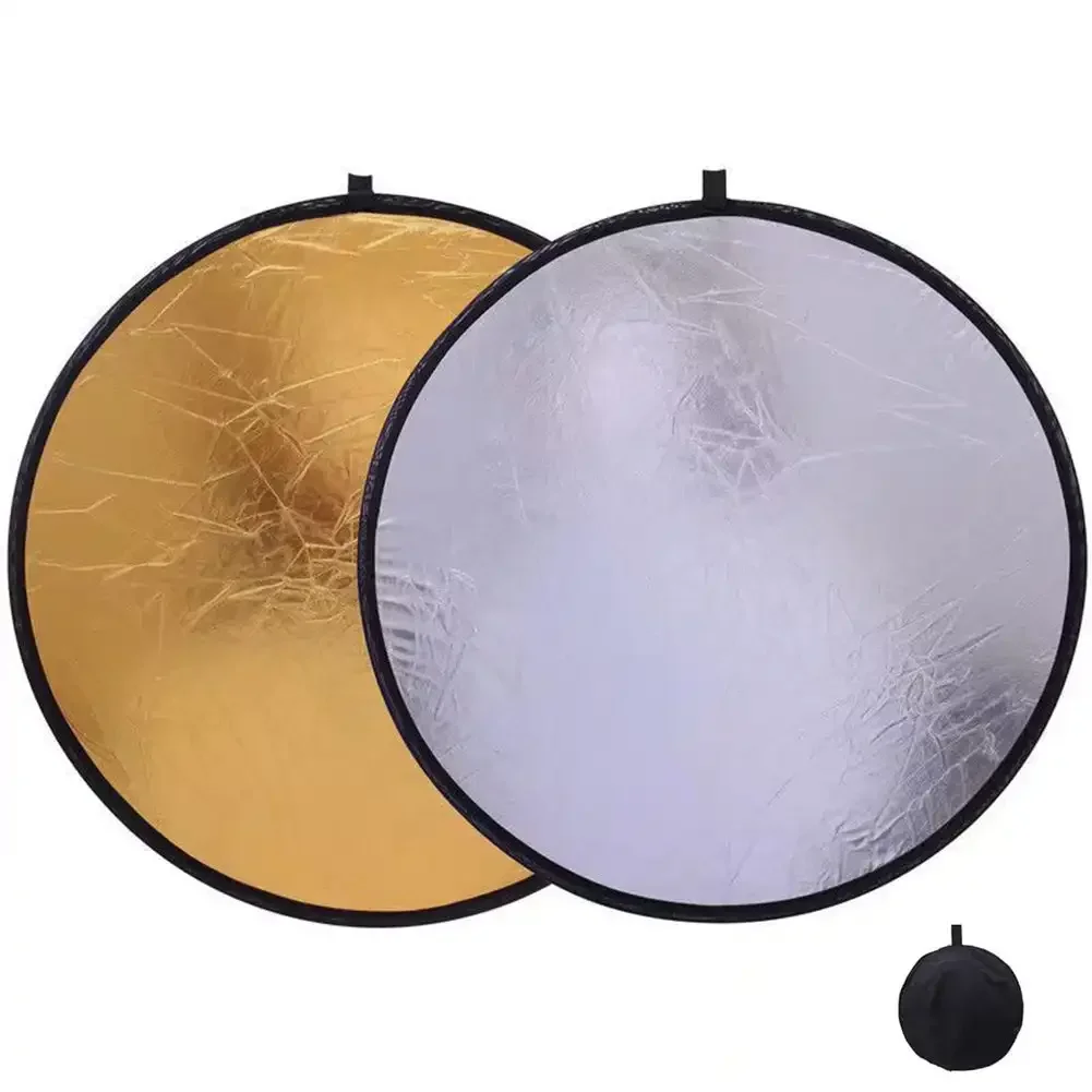 5 in 1 Collapsible Round Photography Reflector Photo Studio Outdoor Light Diffuser Multi-Disc with Carry Bag 30 40 80 110cm 2in1