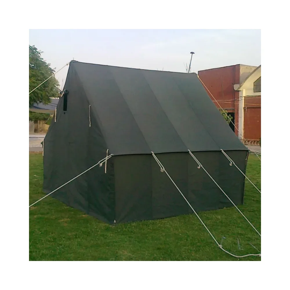 

OEM 2025 Outdoor Camping Waxed Waterproof Green Canvas Individual Tent 2.7m x 2.7m Scout Camping Tent High Quality Winter Tent