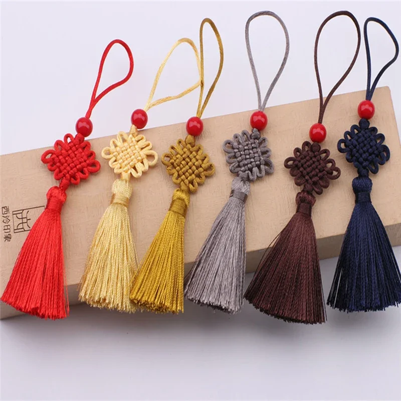 5/10Pcs 5cm Small Chinese Knot Silk Tassel Pendant Sewing Curtain Charms Tassels DIY Crafts Gift Jewelry Making Decor Tassel