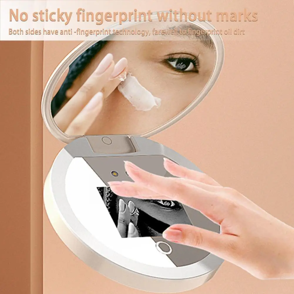 

UV Camera Visualize Facial Sunscreen Makeup Mirror With Lights For Sunscreen Handheld LED Light Cosmetic Make Up Mirror Y7Q8