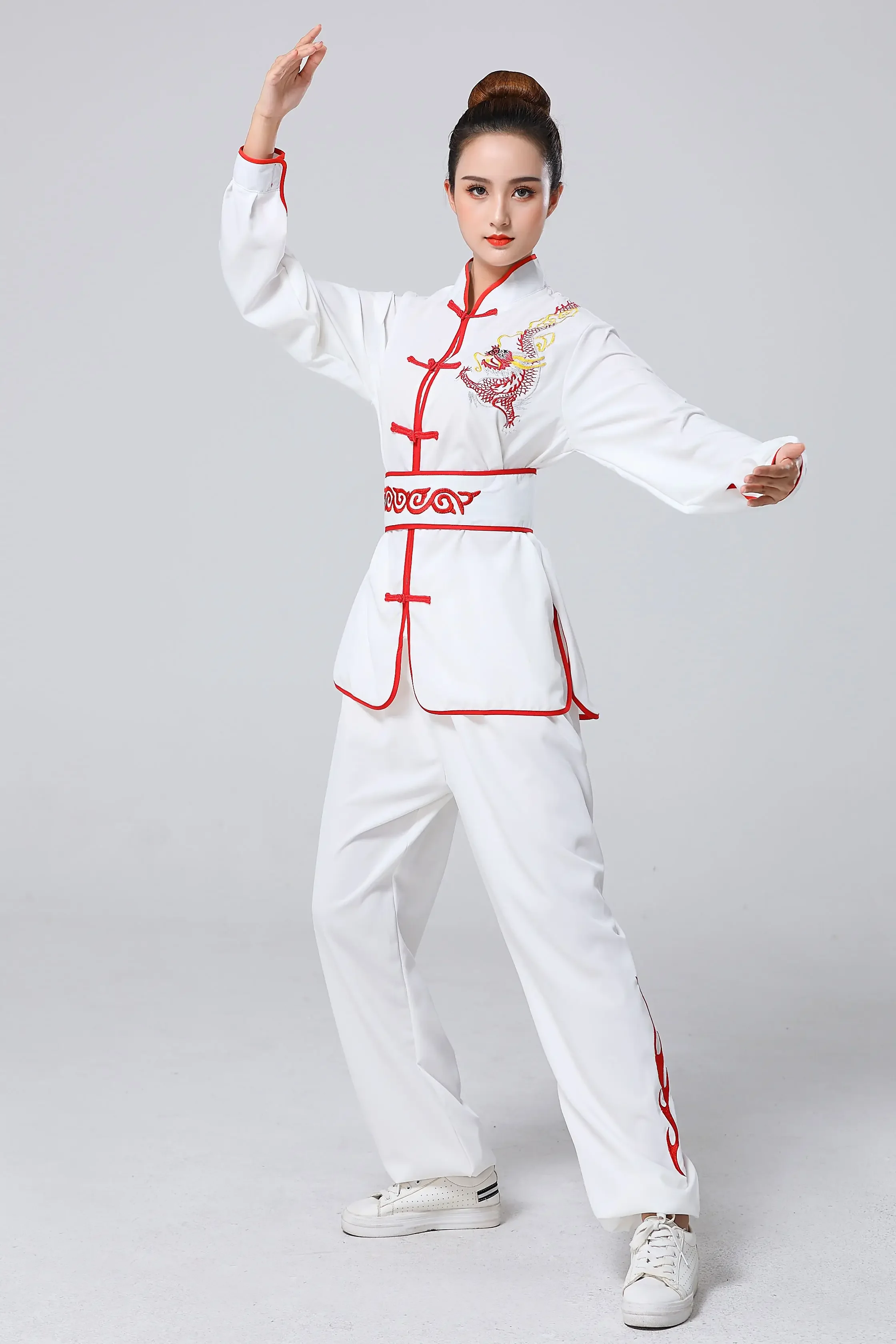 Martial Art Uniform Kung Fu Suits Tai Chi Clothing Chinese Traditional Folk Clothing Taiji Wushu Outdoor Walking Morning Sprots