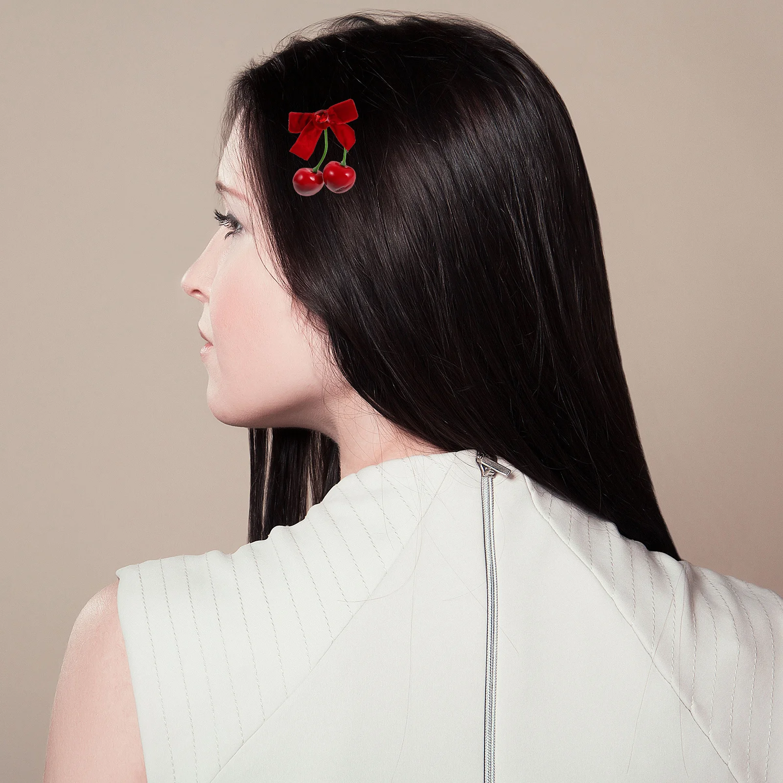 

1Pair Hair Clips Cute Sweet Bow Clips Winter Hair Accessories Girls Holiday Everyday Style Fruit Clip