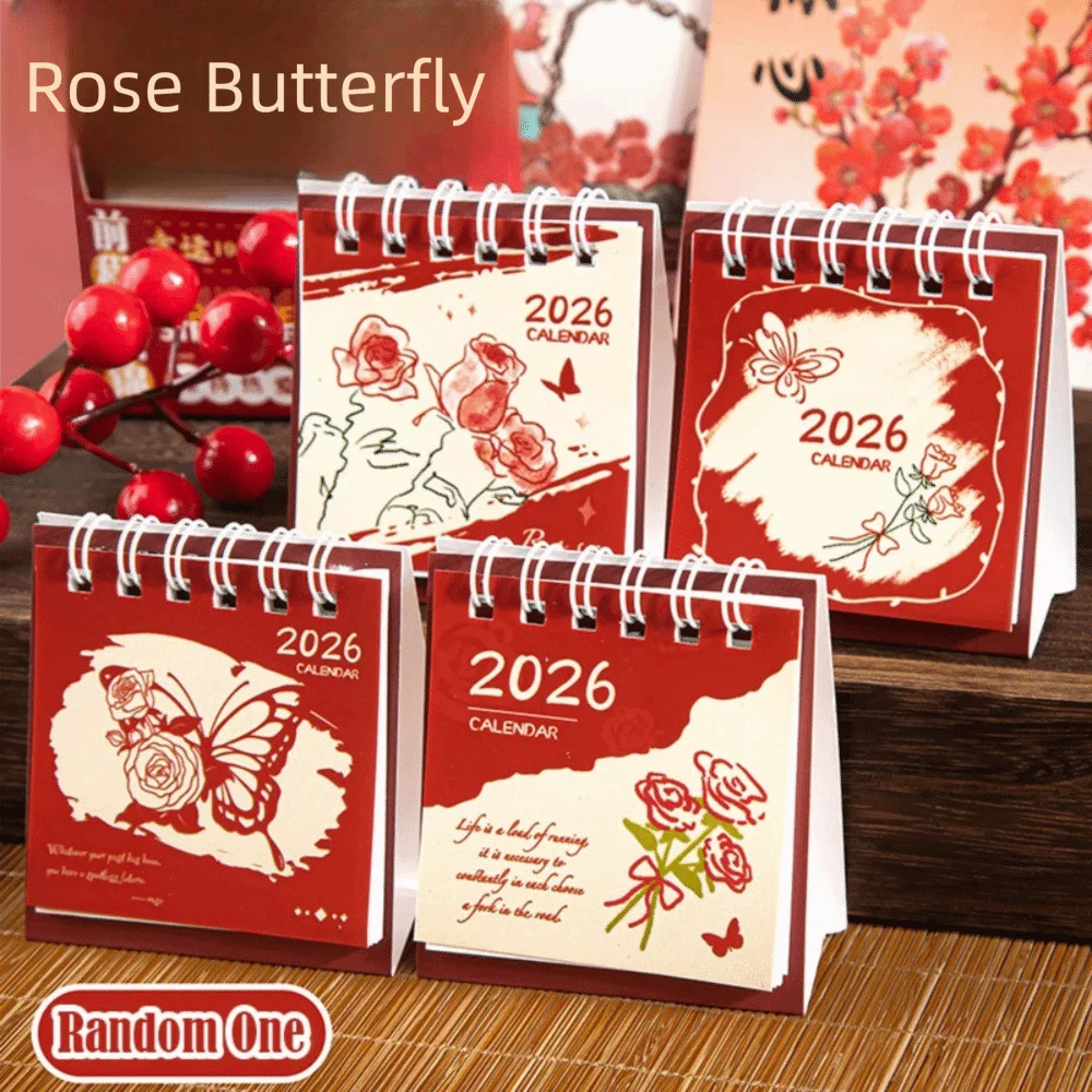 

Simple Capybara/Panda 2026 Desk Calendar Coil Desktop Decoration Schedule Planner Portable Daily Planner Office School Supplies