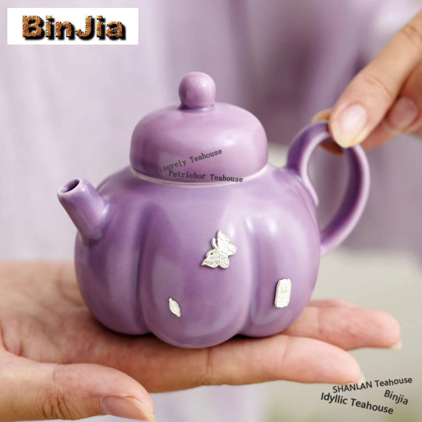 

100 мл бабочка для ногтей сиреневый фиолетовый чайник элегантный чайник для заварки чая бытовой чайник с фильтром для чайных принадлежностей ремесло