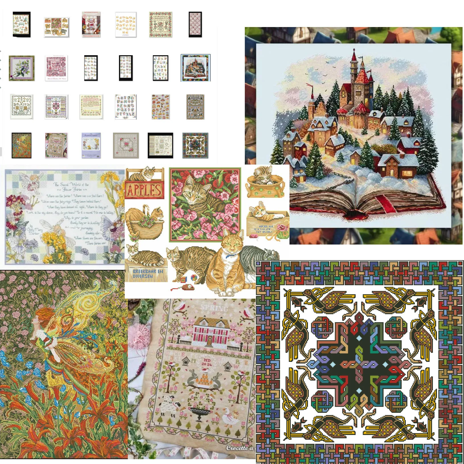 

Beautiful floral patterns 75-67 Cross Stitch Kits Embroidery Needlework Sets DIY Cross stitch set Canvas Sewing Crafts