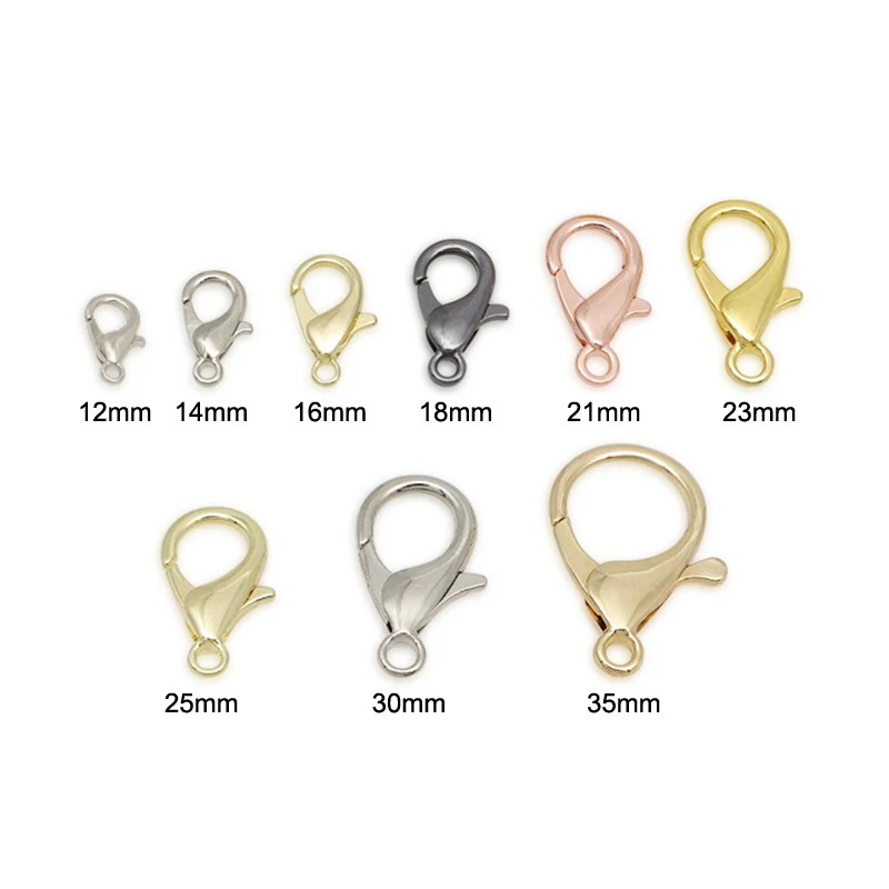 10/20/50pcs DIY Bag Hardware Accessories Zinc Alloy Lobster Clasp Buckle For Hand Bags Zipper Rings Fashion Clothes Ornaments