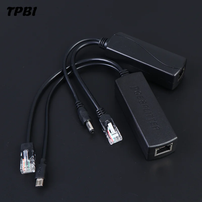 Ethernet 100M POE Power Splitter divisor POE POE-разделитель DC48V To 5V Micro USB For IP Camera Monitoring Accessories