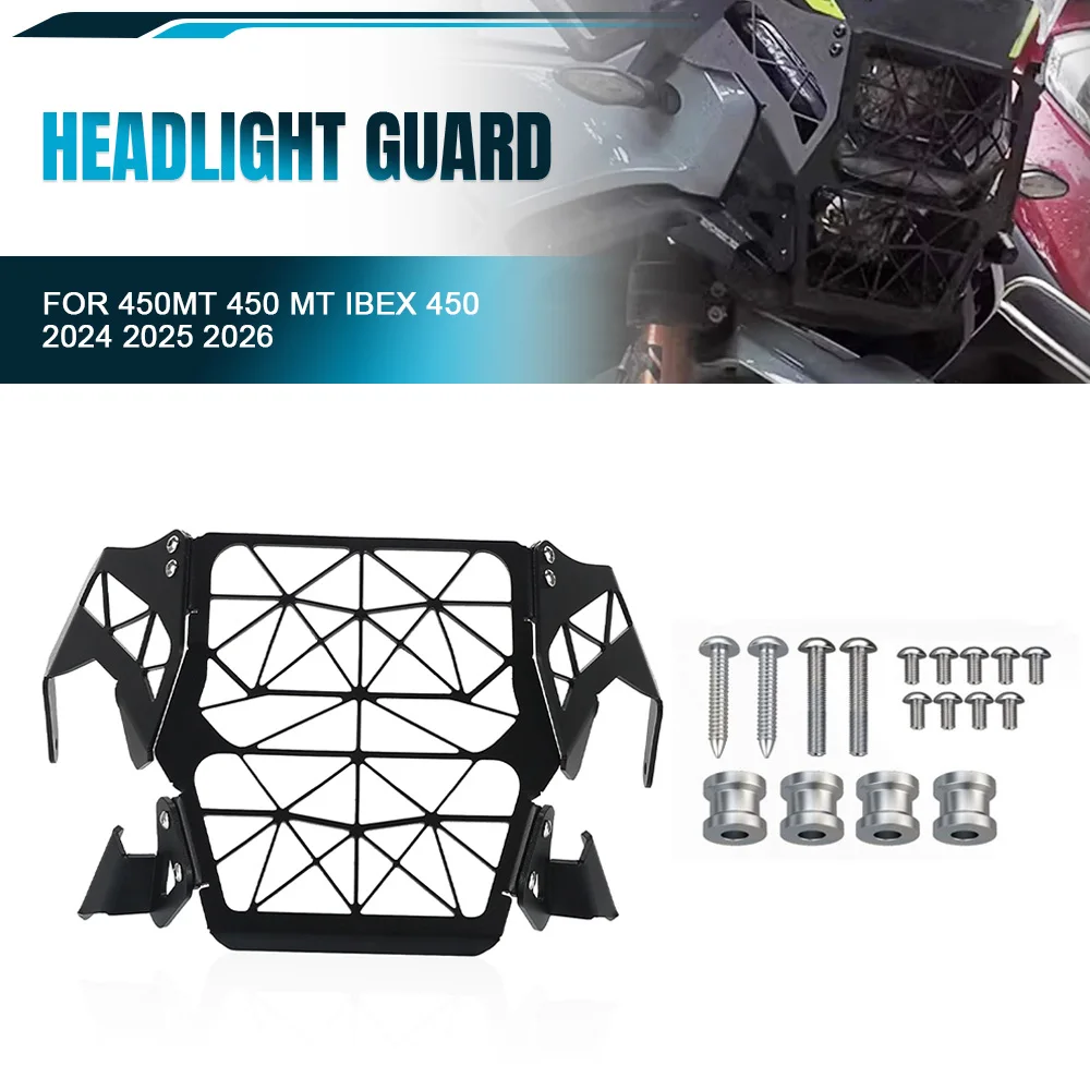 

For CFMOTO 450MT 450 MT IBEX 450 2024 2025 2026 450 Ibex Motorcycle Headlight Protector Grille Guard Cover Protector Grill Cover