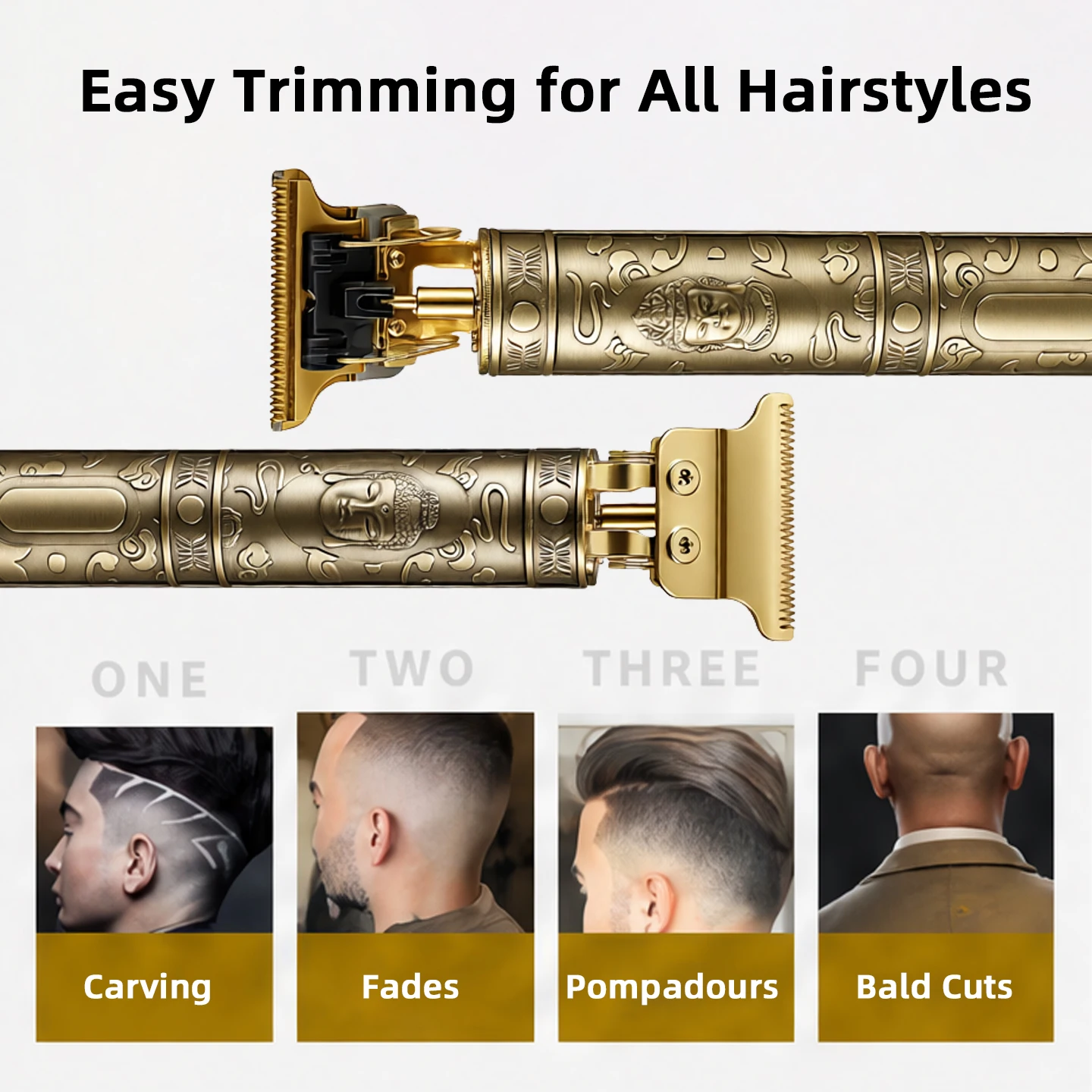 New Shaver Men's Retro Hair Cut T9 Professional Hair Cutting Machine Rechargeable Beard Shaver Electric Hair Clipper Trimmer