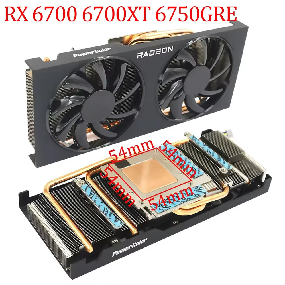 85MM T129215BU Heatsink Replacement For Powercolor RX 5500 5700XT 6500 6600 6600XT 6700 6700XT Video Cards Cooling Radiator