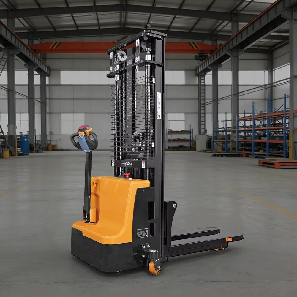 CE Certification Hot Selling 1.5T 4.5m Electric Forklift Stacker Electric Automatic Elevator Electric Stacker Pallet Stacker