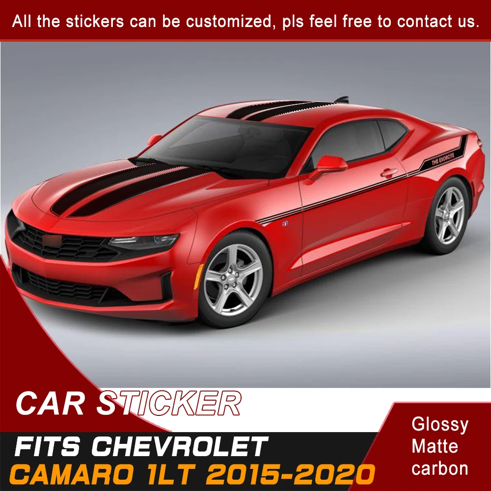 

Hood Scoop Roof Side Body Racing Stripe Car Stickers Graphic Vinyl Decal For Chevrolet Camaro 1LT 2015 2016 2017 2018 2019 2020