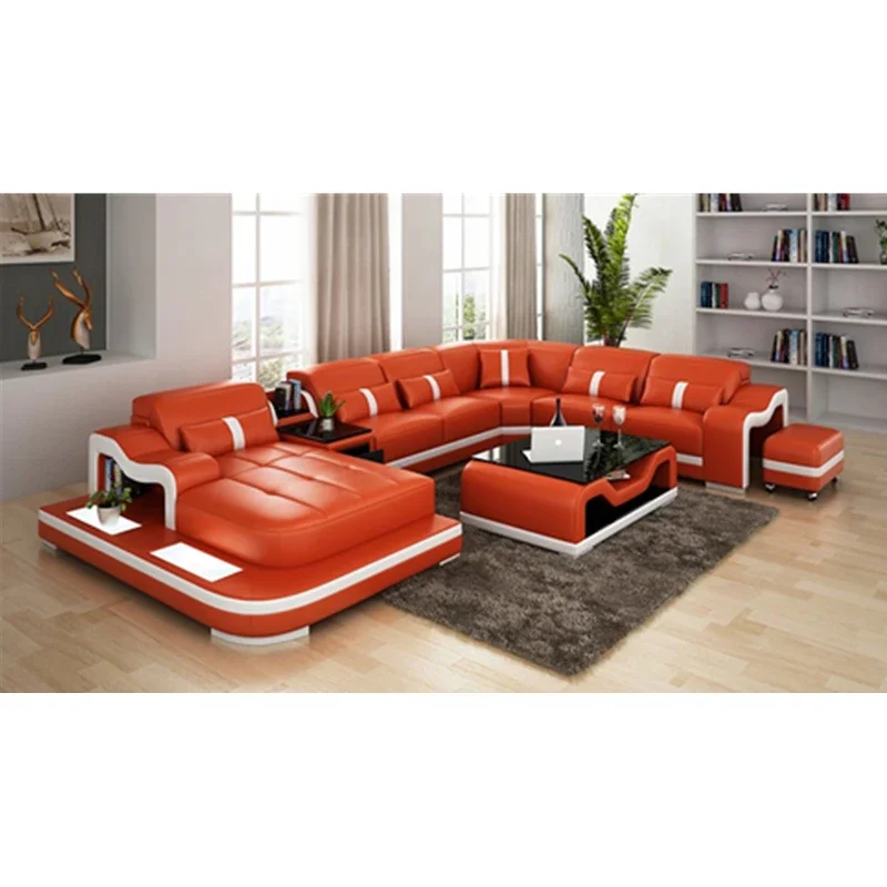 good price high end sofa furniture living room  new design sectional leather 