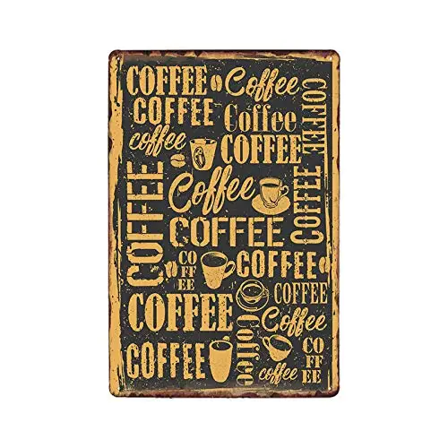 

Coffee Latte Macchiato Theme Metal Retro Vintage Cafe Bar Pub Wall Plaque Plate Home Decor 8x12 Inch Metal Tin Sign aasd-45