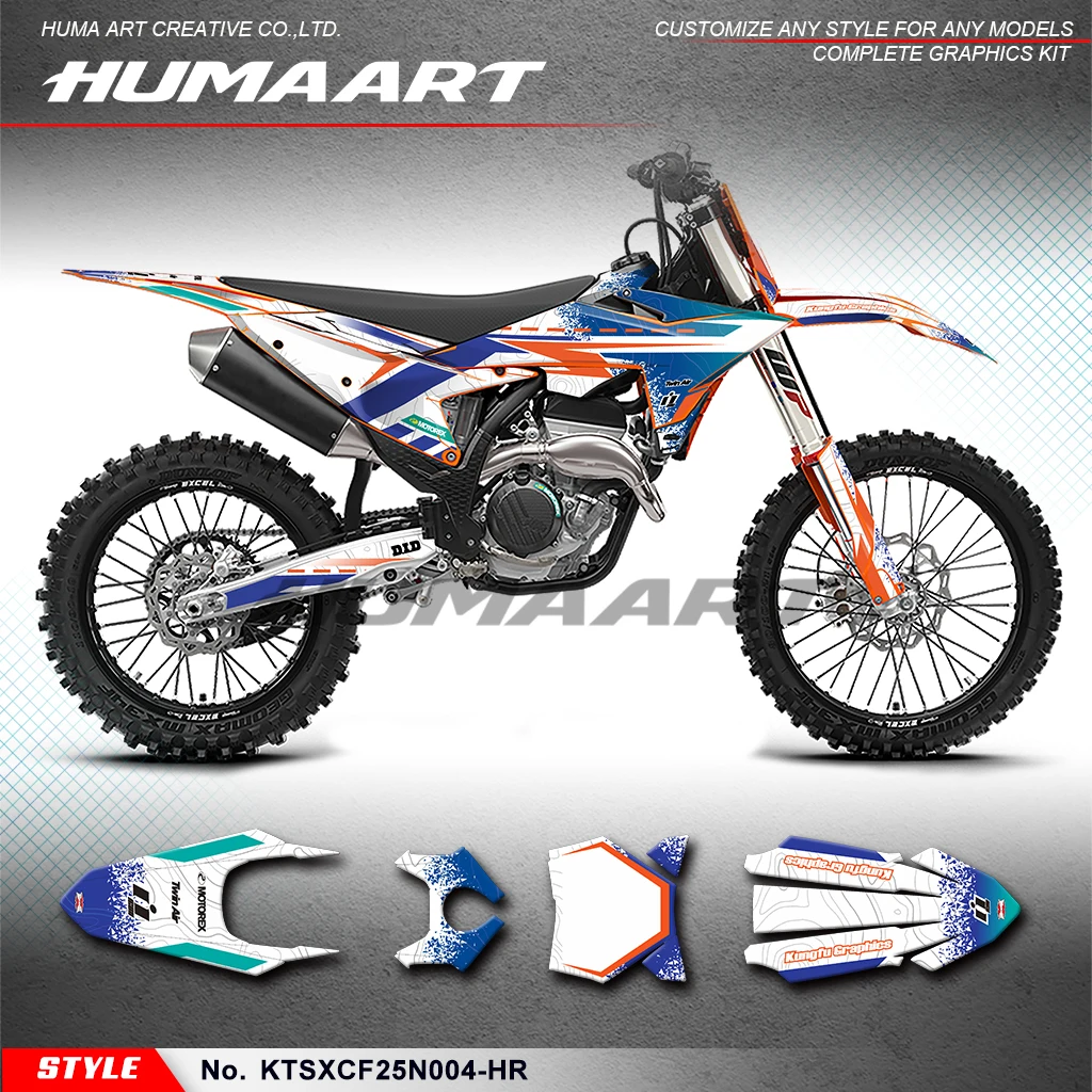

Комплект графических наклеек HUMAART для KTM 125 250 300 SX SXF XC XCF 2025 2026 и SXF 250, FACTORY EDITION 2024, KTSXCF25N004-HR
