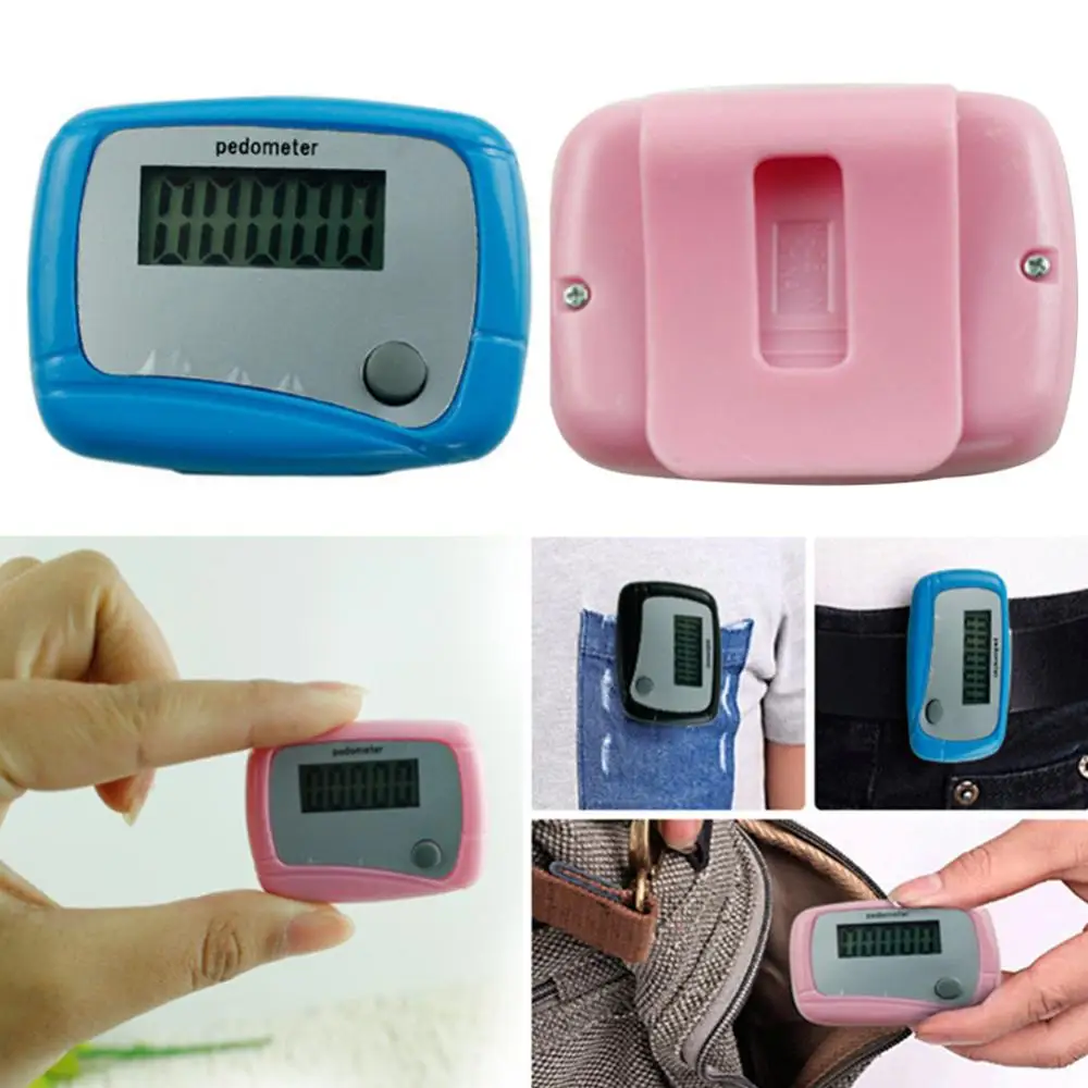 Pedometer Mini Digital LCD Sports Pedometer Walking Running Step Counter Meter Clip Type Distance Counting Calories Pedometer