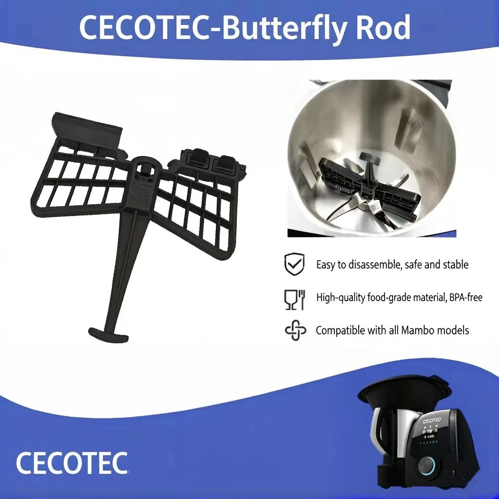 

Compatible with CECOTEC food processor specific mixing butterfly stick and mixing bracket accessories