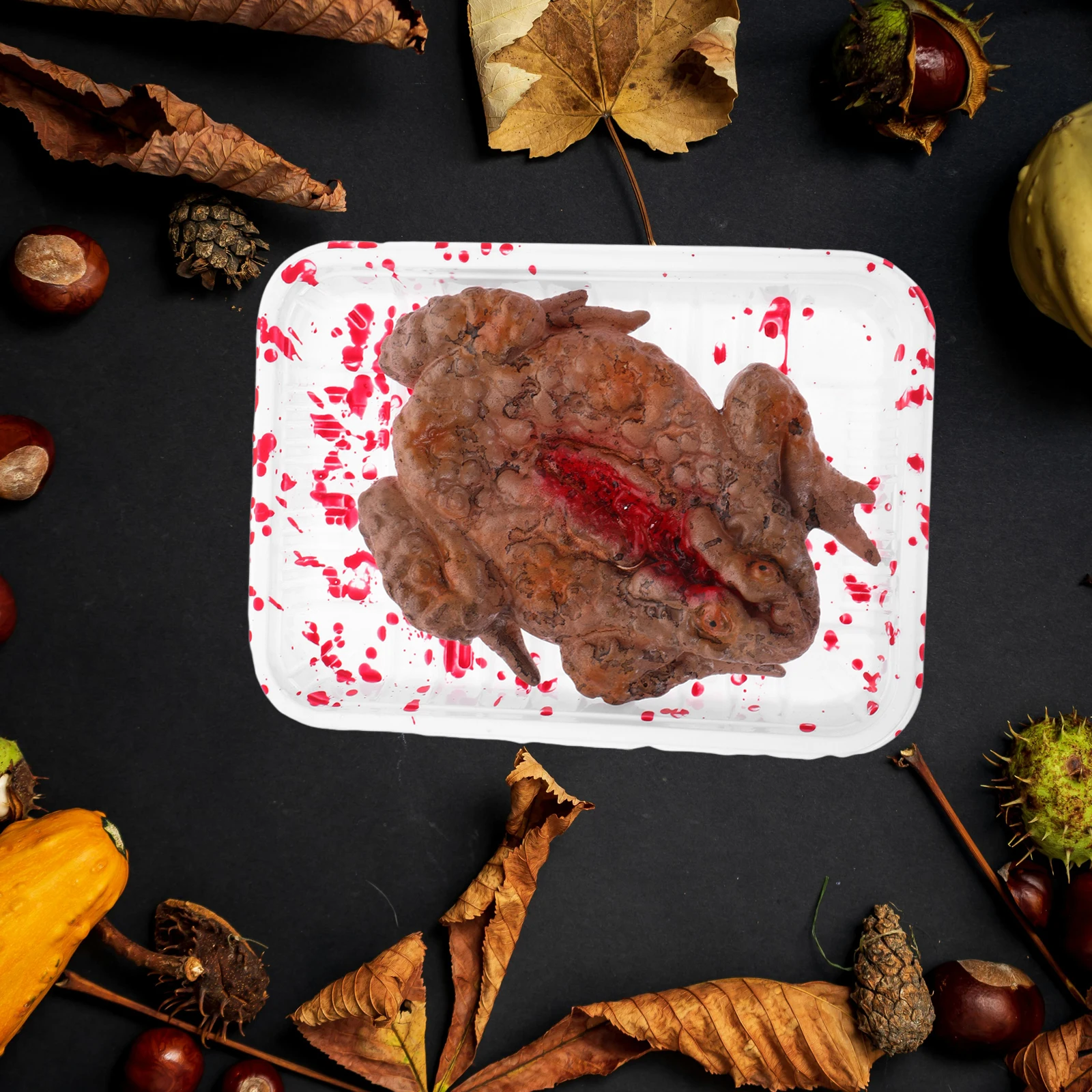 リアルな怖い食事ボックスボックス屋内ハロウィーンの装飾メイクアップデッドホラー小道具