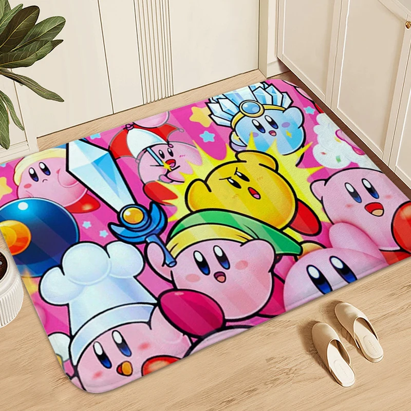 Carpet for Bedroom K-Kirbys Washable Non-slip Kitchen Living Room Bathroom Rug Hallway Toilet House Entrance Mat Funny Doormat