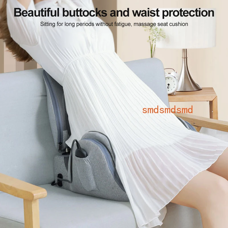 Repor Electric Lumbar Heating Device Massager Adjustable Vibration Waist Spine Support Back Massage Machine Waist Masajeador