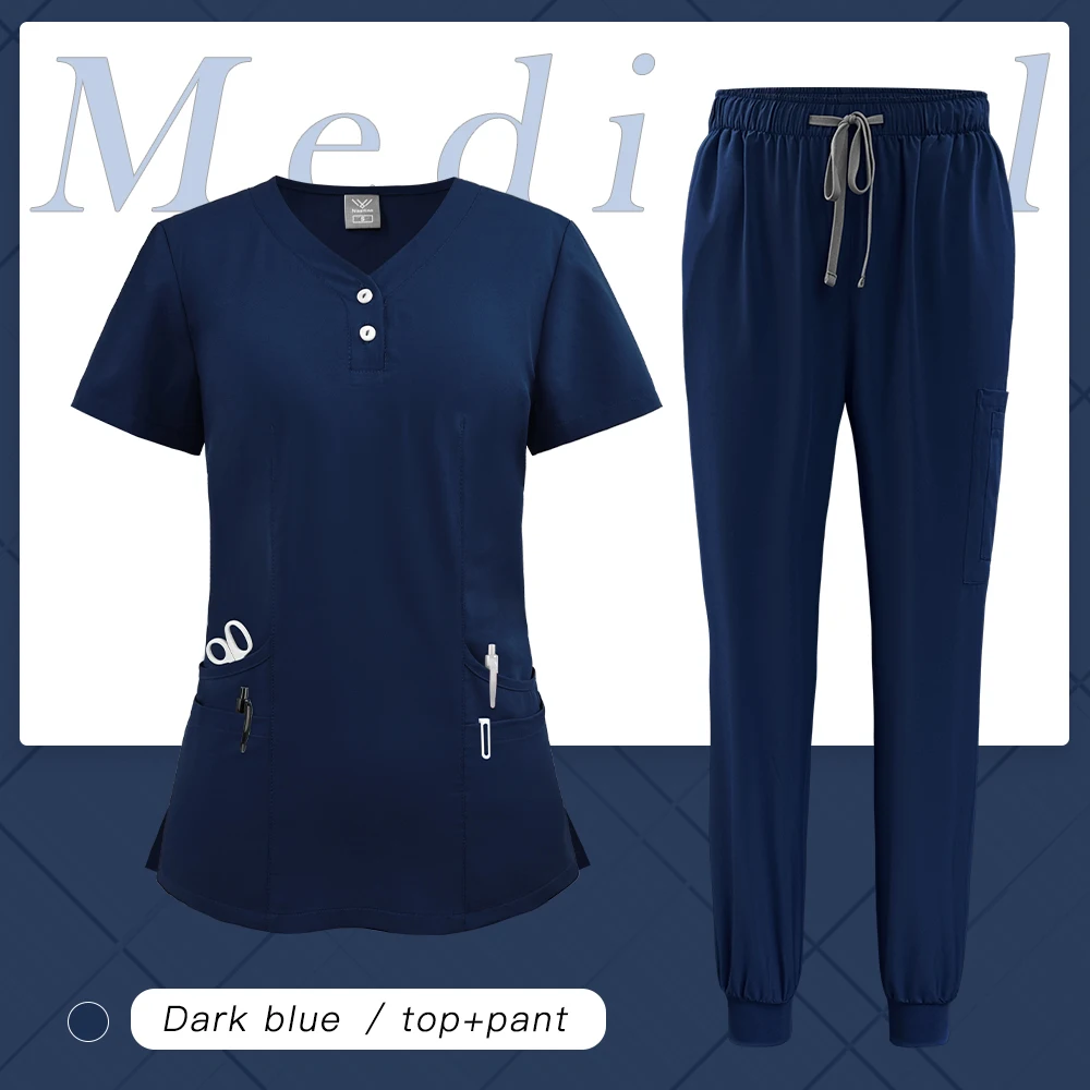 ชุดยูนิฟอร์มแพทย์คุณภาพสูง ชุดทำงานสปาเสริมความงาม ชุดทำงานในห้องปฏิบัติการ ชุดพยาบาลโรงพยาบาล ชุดคลินิก ชุดสครับ สำหรับผู้หญิงและผู้ชาย