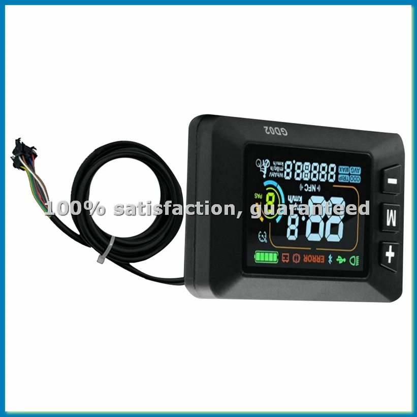 

LCD-GD02 Электронный ЖК-дисплей для электровелосипеда, приборная панель 24В 36В 48В 52В 60В для электросамоката SM5+2PIN-ABVP