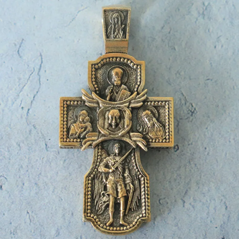 29.5g Monastic Great Cross: Big Cross Prayer Eastern Orthodox Christian Pendant 925 SOLID STERLING Silver High Trendy