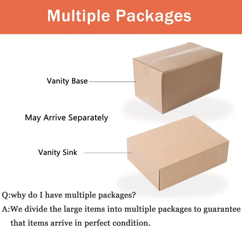 زينة مثبتة على الحائط مقاس 30 بوصة مع حوض سيراميك، وأدراج ناعمة ومغلقة، وحزمة KD