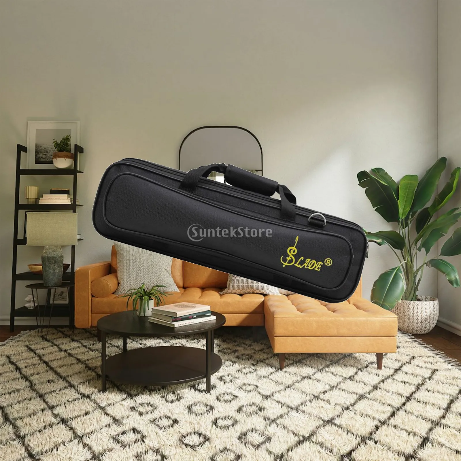 Soft Flute Carry Bag Waterproof Flute Box Gig Bag with Shoulder Strap for Instrument Protection and Transport