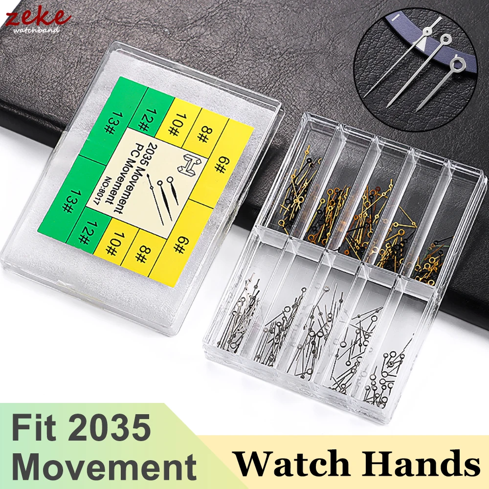 

1Box 2035 Watch Hands Needle Set Black Gold Silver Watch Hands Luminous Fit 2035 Nautilus Hands Watches Pointers Watch Accessory