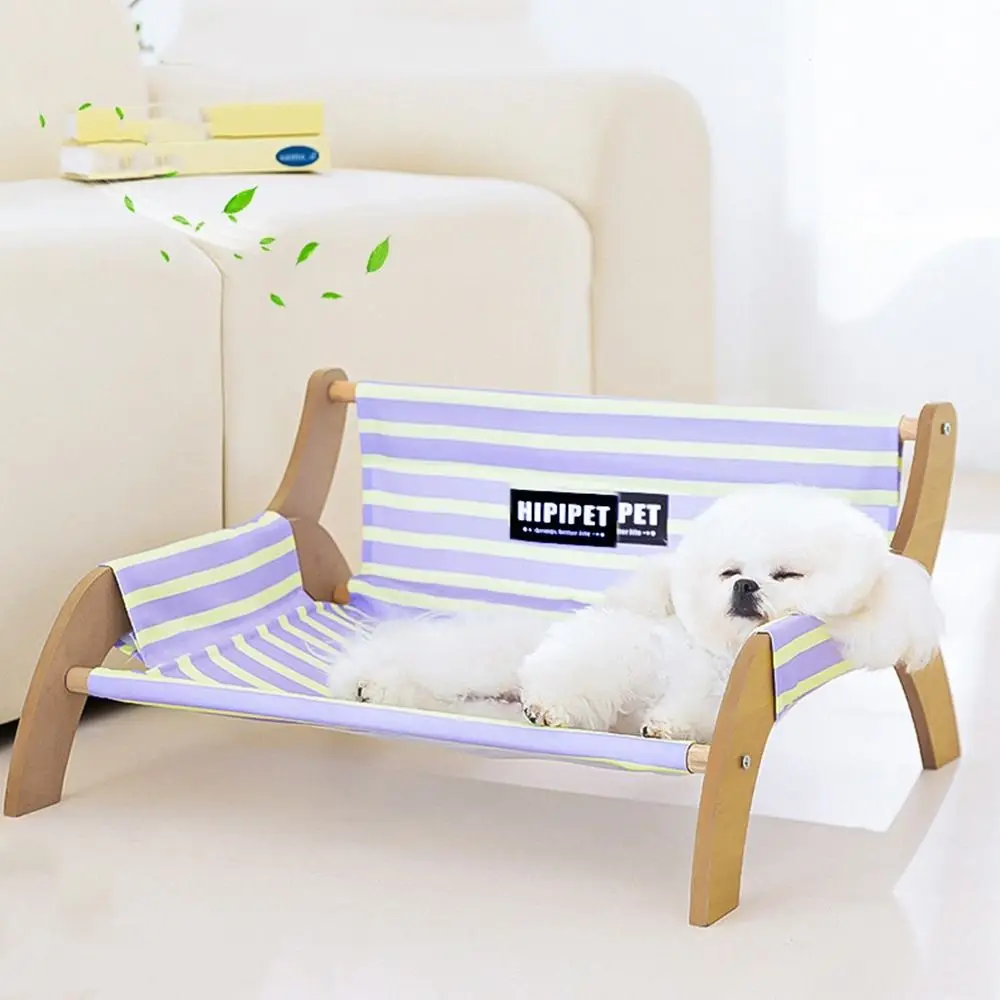 

Fashion Wear-resistant Pet Sofa Breathable Damp-proof Pet Cozy Chair Detachable Cat Stripe Recliner Spring and Summer