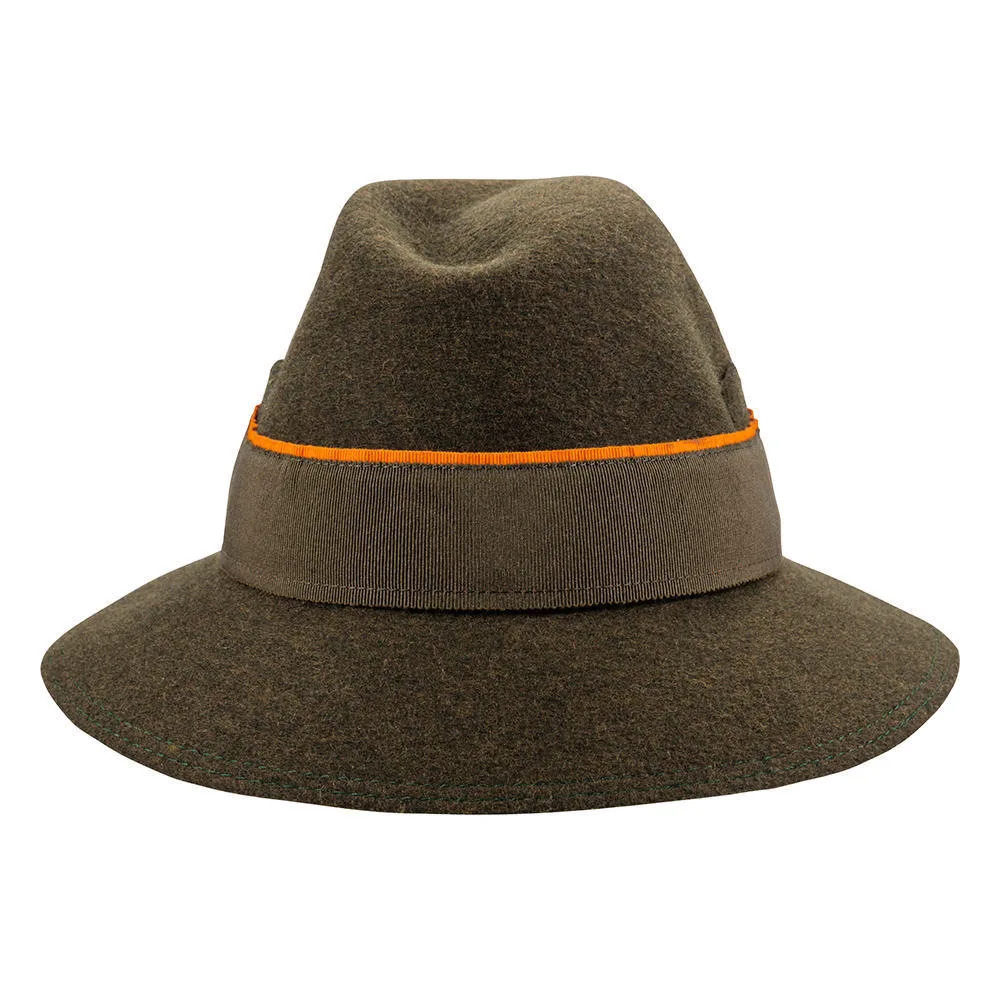 Autumn and Winter Men's and Women's Wool Felt Hats, Brown and Coffee-Colored, British Retro French Elegant Bow Felt Hats