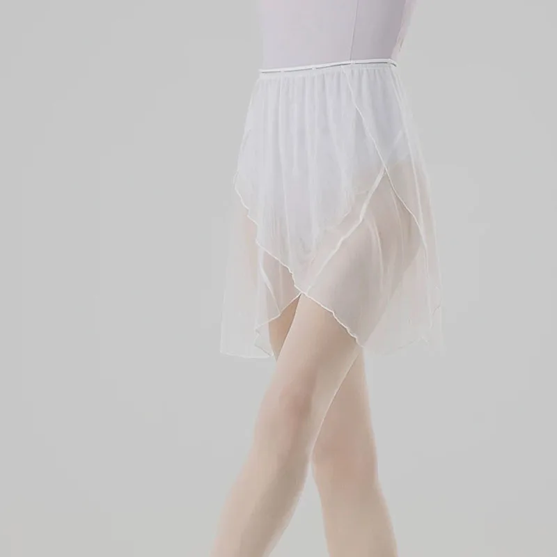 กระโปรงบัลเล่ต์ผู้หญิง ผู้ใหญ่ ดีไซน์ไม่สมมาตร ผ้าไหมพรม กระโปรงบัลเล่ต์แบบพัน กระโปรงบัลเล่ต์แบบทูทู กระโปรงสเก็ต กระโปรงนักบัลเล่ต์ ชุดฝึกซ้อมยิมนาสติก ชุดเต้นรำ