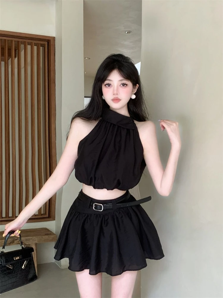 

Office Female Outfits Vintage Top and Bottom New Matching Clothing Arrivals Elegant Casual Sets Full Women's Two Skirt Piece Set