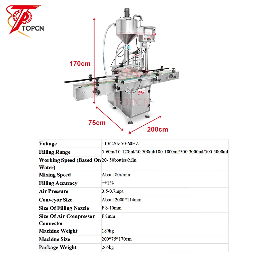 Automatic Chocolate Peanut Butter Bottle Filler Gel Cream Paste Lotion Cosmetics Filling Bottling Machine with Mixer Hopper
