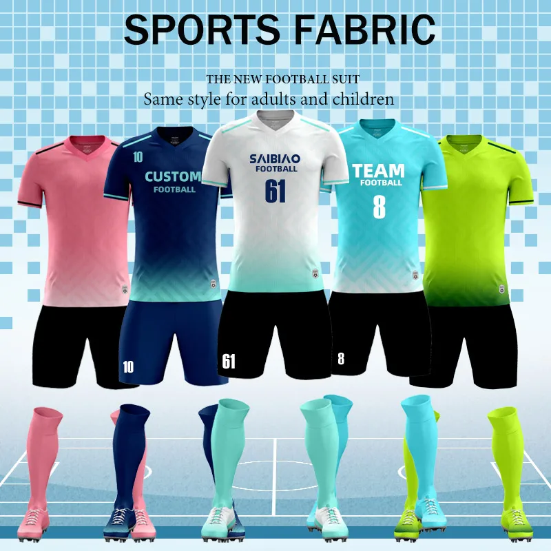 MAN Football Jerseys Team Training Customize Professional Women Soccer Uniform Adult Kids Futsal Quick-Drying Sportswear Outfit