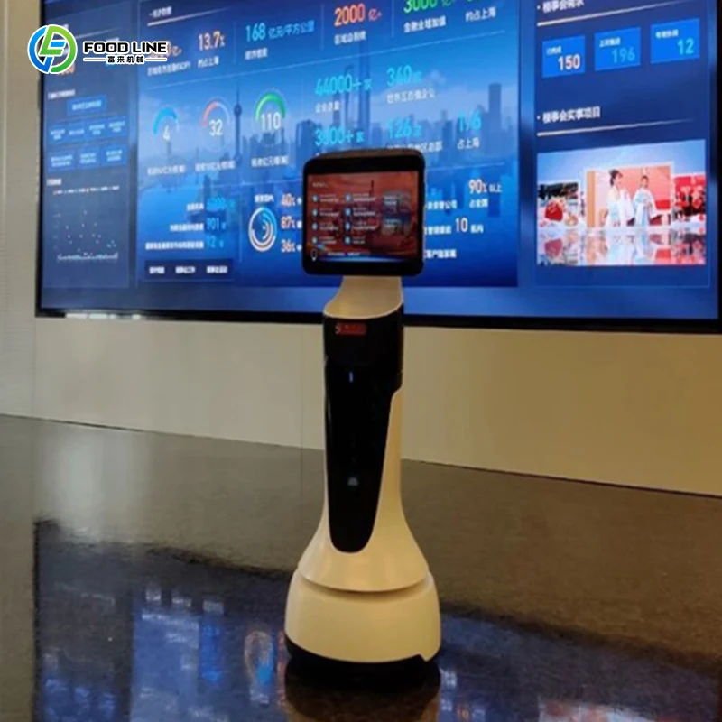 Smart Commercial Guide Robot Multifunctional Reception Robot With Face Recognition For Hotel And Business Center Use