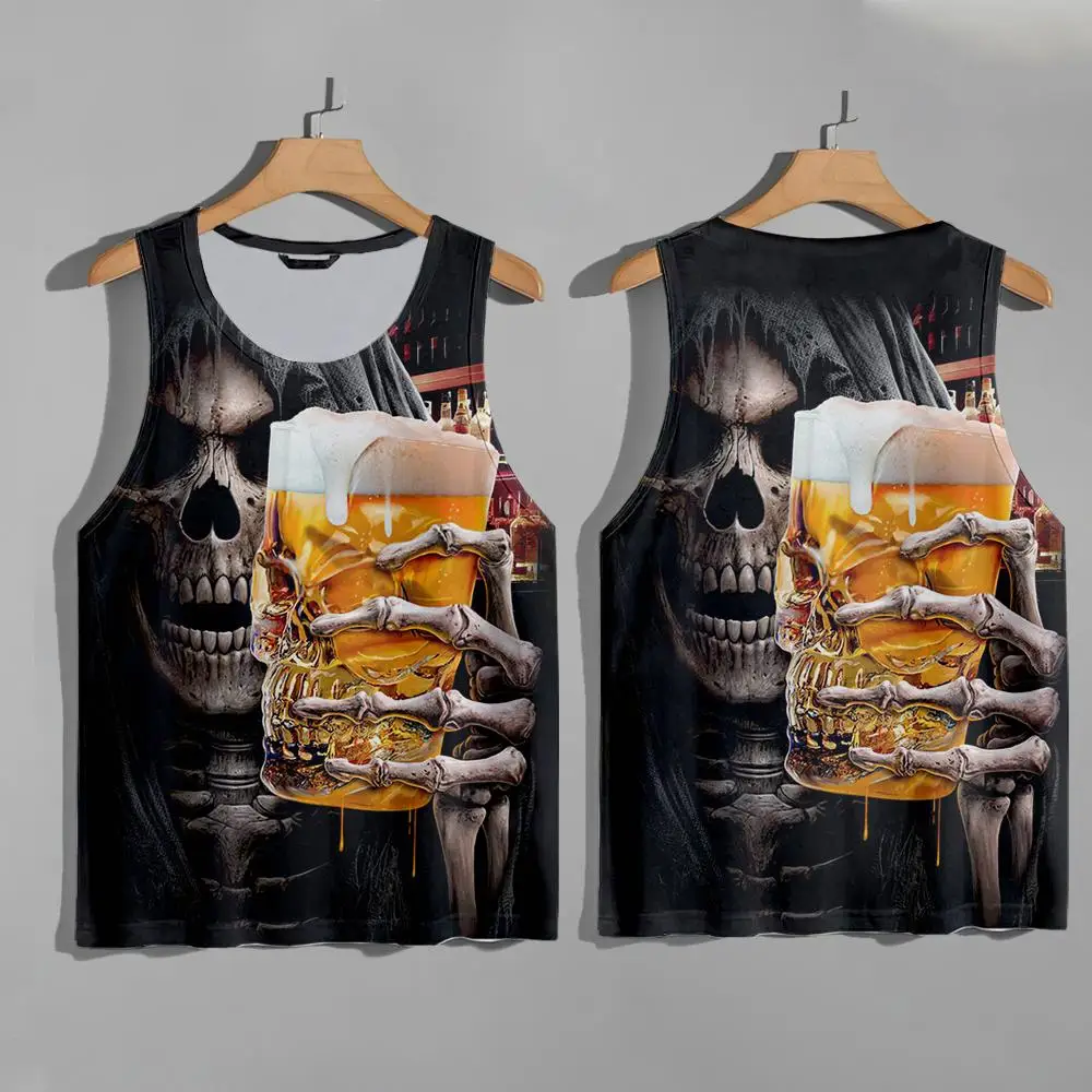 

Men's vest retro casual shirt outdoor sport shirt high-quality fabric summer Tshirt sleeveless breathable Men's sleeveless vest