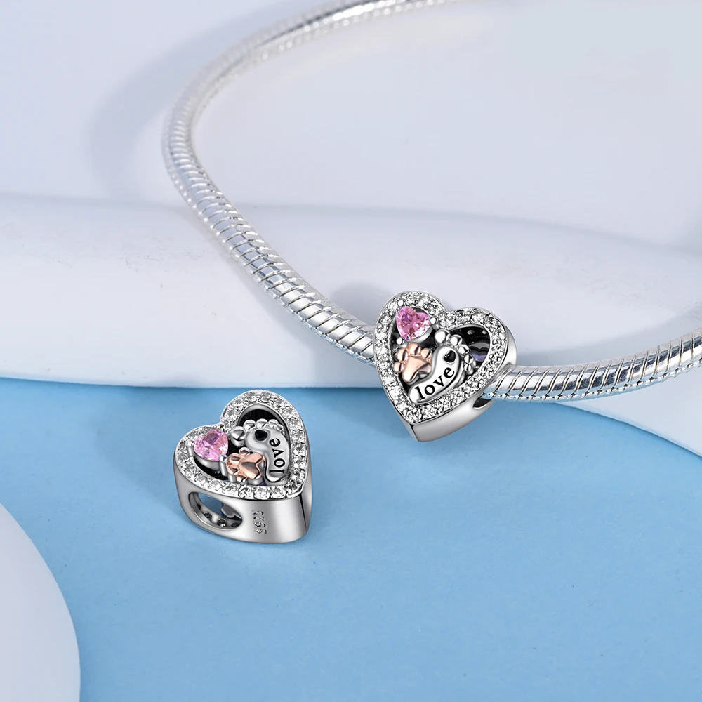 Sprankelend Roze Madeliefje Bloem & Kersenbloesem Bengelen Bedels Kralen 925 Sterling Zilver Fit Originele Pandora Armband Vrouwen Sieraden