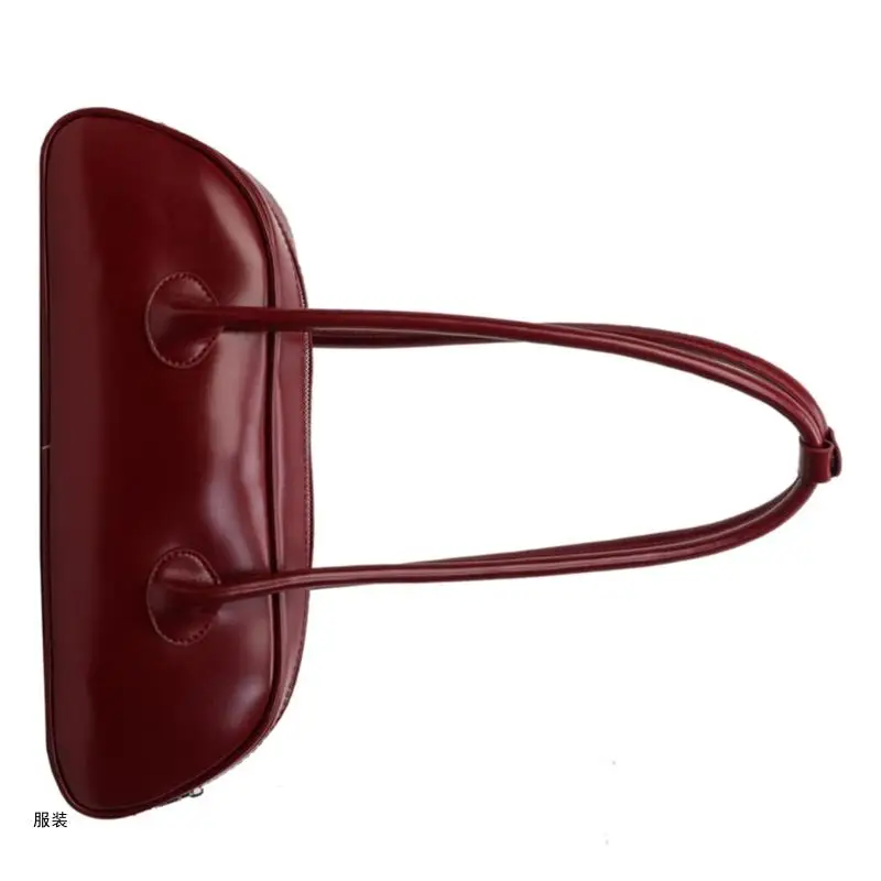 D0UD Women Shoulder Bag Simple Clutch Bag PU Leather Handbags French Armpit Bag