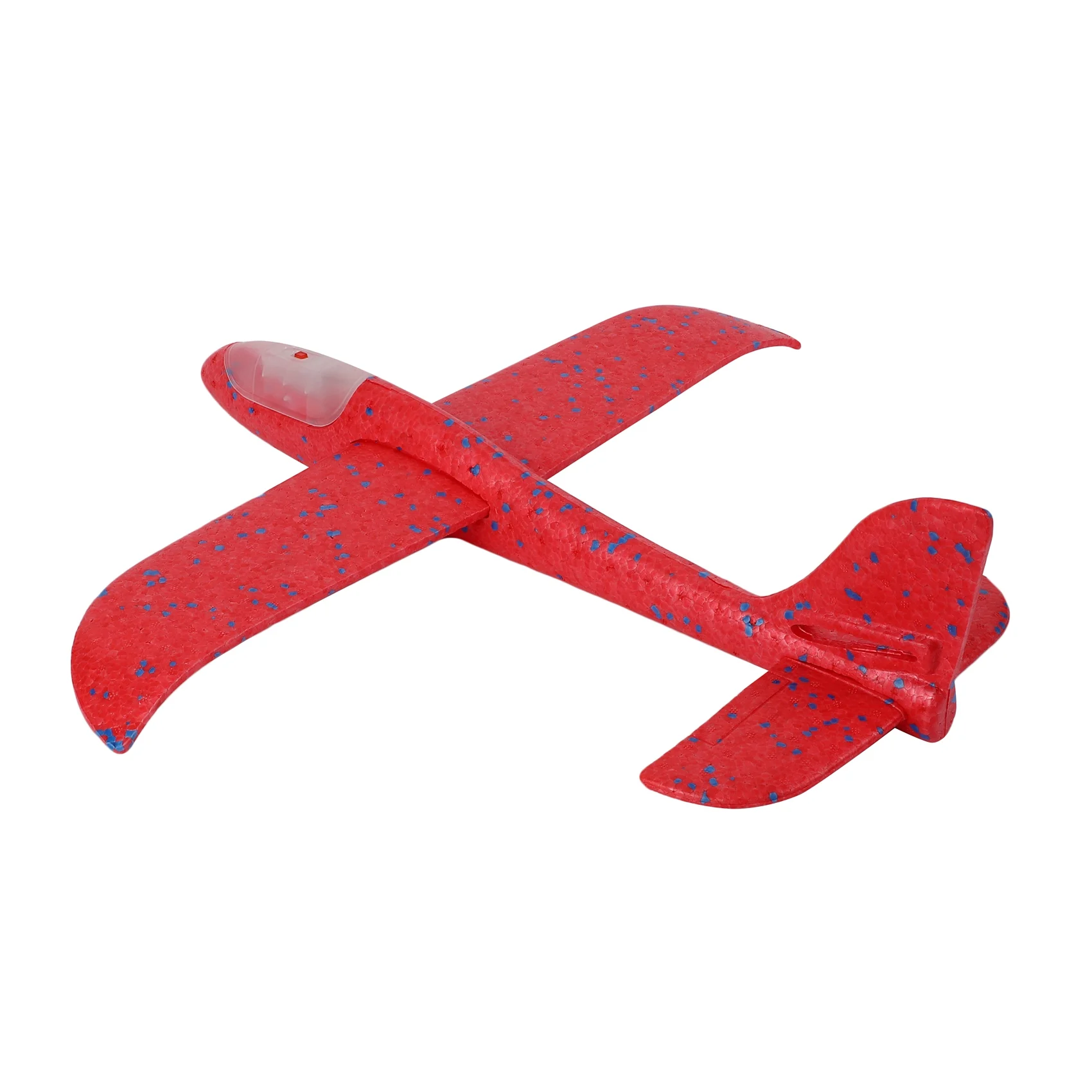 48Cm Hand Throw Lighting Up Flying Glider Plane Glow In The Dark Toys Foam Airplane Model Led Flash Games Toys For Children- Red