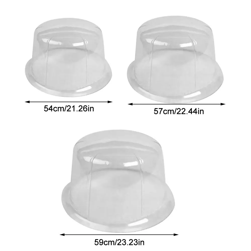 54cm/57cm/59cm gablota z PVC schowek na kapelusze stojak wystawowy przezroczysta podszewka na kapelusze podróżna