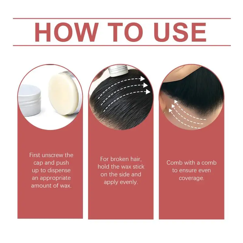 Strawberry Scented Hair Wax Stick For Women Provides Proper Hold Controls Baby Hairs With Vitamin E For Day Long Style