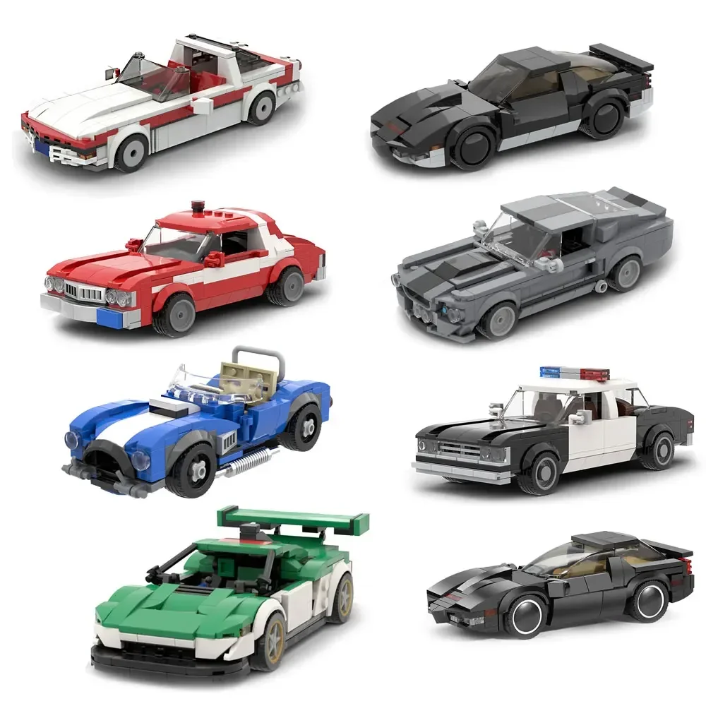 

M12 Warthogs Light Tank 1967 SUV Eleanored Car E2 Speed Racing GT500 Building Blocks Racing US Muscle Car Bricks Children Toys