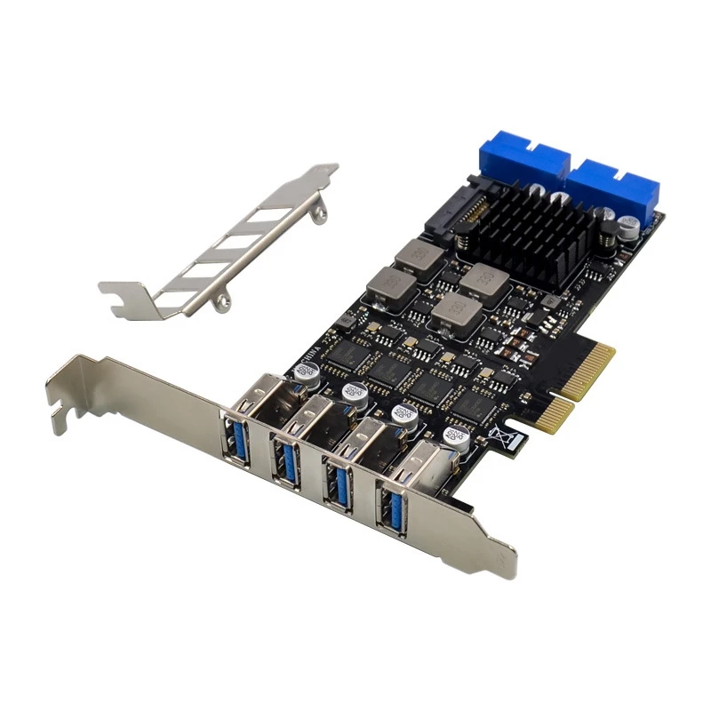 

PCI-E X4 NEC720201 Expansion Card 4CH 8 Port USB 3.0 Industrial Grade Device Master Control Expansion Card Riser Card