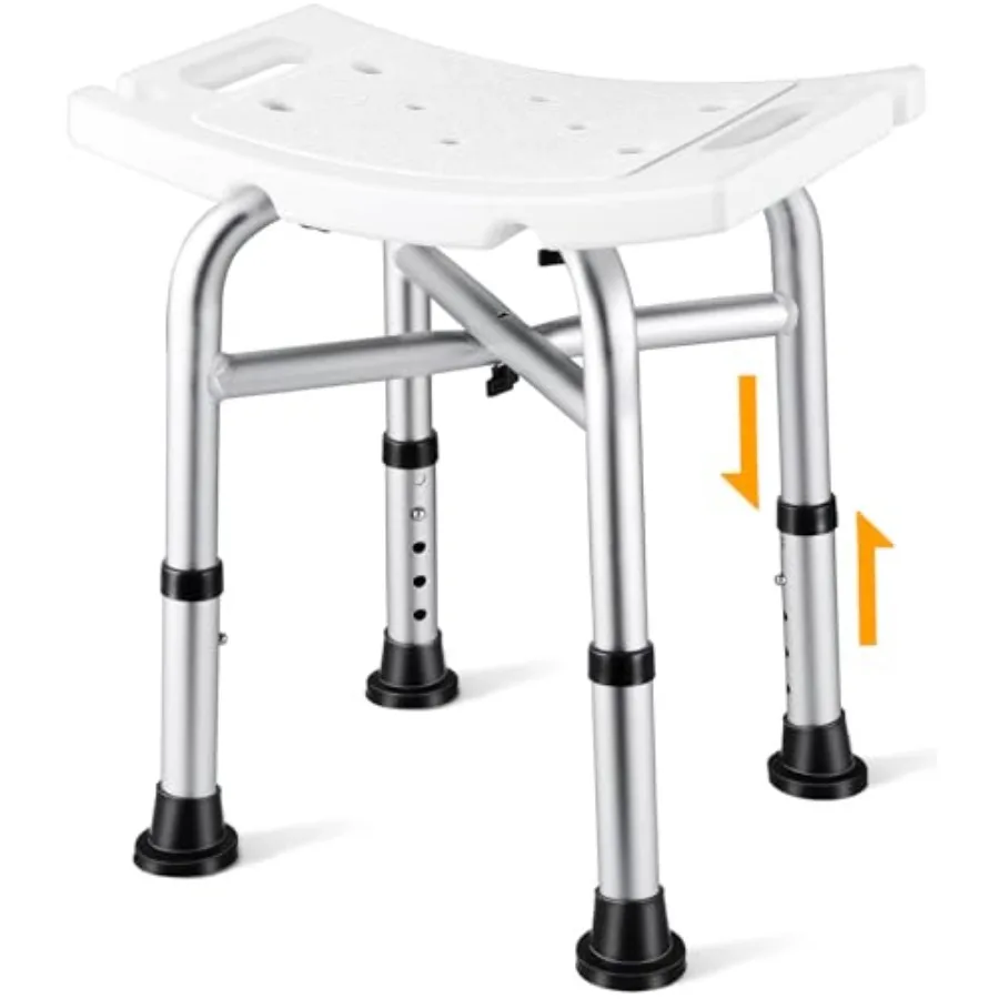 

Shower Chair for Inside Shower 500lb 5 Height Adjustable Shower Stool Shower Seats for Adults 3-Minute Quick Assembly Heavy Dut