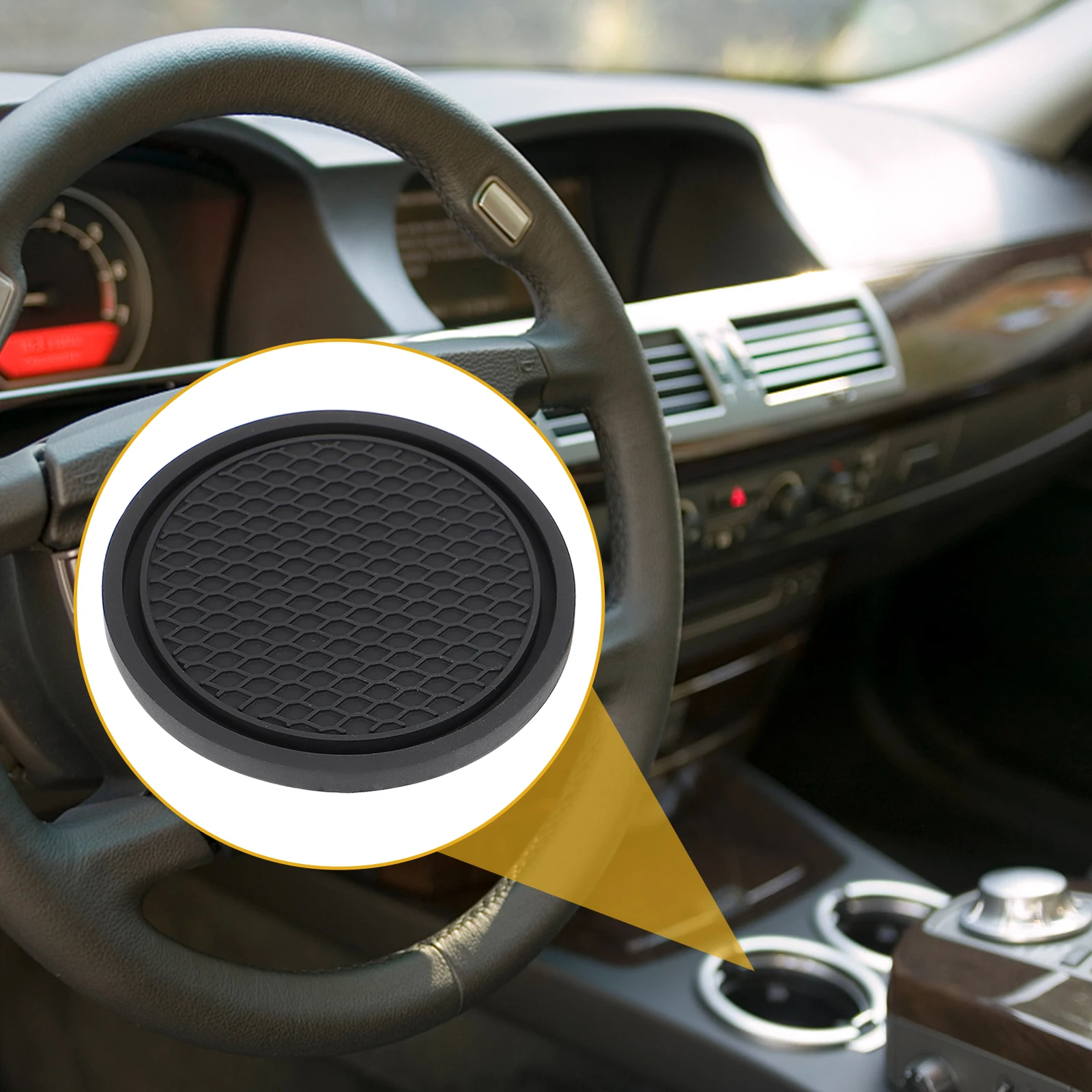 

10pcs Coasters Heat Insulation Cup Pads PVC Cup Car Coasters Mat Material Non Slip Placemat for Car Durability