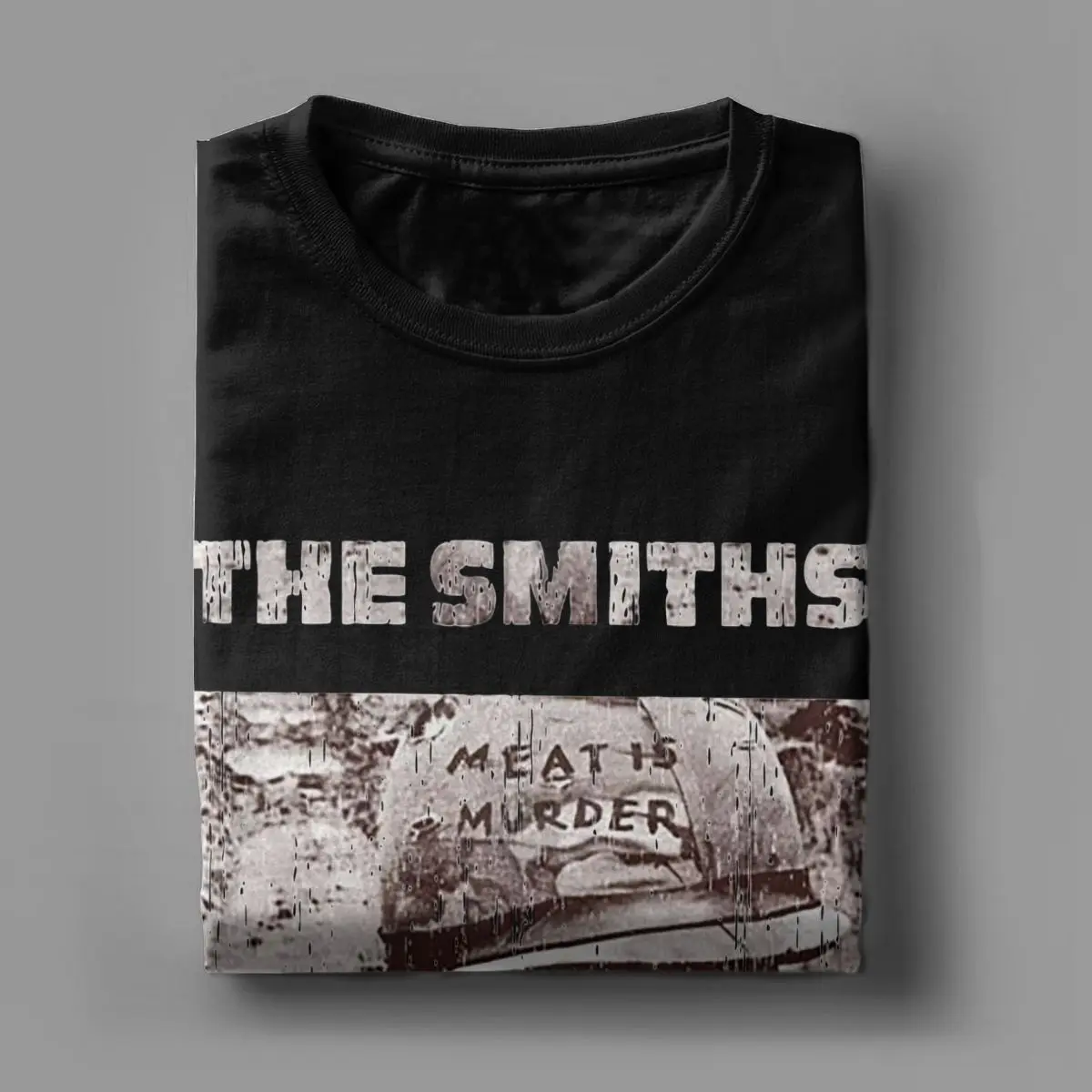 Men\'s The Smiths Meat Is Murder T Shirts 100% Cotton Clothing Novelty Short Sleeve Round Neck Tee Shirt Classic T-Shirts