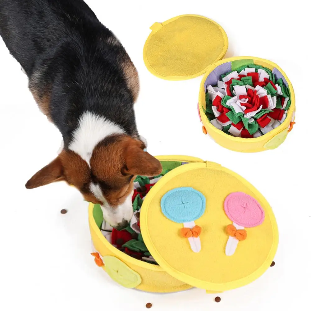 

Dog Treat Puzzle Toy Pet Sniffing Mat Snuffle Mats for Dogs Slow Eating Mental Stimulation Stress Relief Adjustable for Boredom